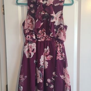 Burgundy Floral Dress